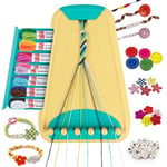 Rincalivestra kit bracelet bresilien, fils bracelet brésilien cadeau fille 6 7 8 9 10 11 12 ans, bracelet bresilien jeux fille 10 ans, fil bracelet brésiliens, Avec 28 Fils Pré-découpés Et 115 Perles