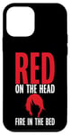 Coque pour iPhone 12 mini Rouge sur la tête, feu dans le lit Rousse