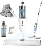 Balais Serpillère Vaporisateur，DARIS Spray Mop avec 6 Tampons de Rechange,Balai serpillère Microfibre avec Vaporisateur pour la Maison, la Cuisine, Le Bois Dur, Le Stratifié, Le Bois, la Céramique