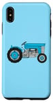 Coque pour iPhone XS Max Bleu Vintage Tracteur Fermier Agriculteur Papa Grand-Père