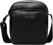 Calvin Klein Sac à Bandoulière Homme Ck Must Reporter Petit, Noir (Ck Black Saffiano), Taille unique