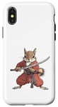 Coque pour iPhone X/XS Anime Samurai Squirrel Warrior Kids