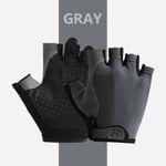 (MHalf Finger Grey)Miesten Pyöräily Moottoripyörä Käsineet Full Finger Kosketusnäyttö Polkupyörä Mtb Pyörä Kuntosali Harjoitushanskat Kesä Ulkokalastus Käsi Guantes Moottoripyörä Käsineet