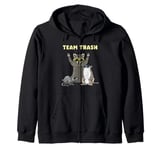 Street Cats Raccoon Opossum Rat Team Trash Funny Animal Zip Hoodie