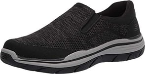 Skechers Homme Expected 2.0-Arago Slip on Canvas Mocassin, Noir, 45.5 EU