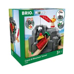 BRIO World Crane and Mountain Tunnel Train Set Accessories for Kids Age 3 Years