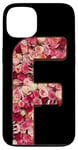 Coque pour iPhone 13 F Floral Roses Monogramme Personnalisé