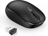 Souris Sans Fil Usb, Mini Souris Silencieuse 2,4 G, Suivi Optique 1600 Dpi, Autonomie De La Batterie De 15 Mois, Pour Droitier Et Gaucher, Pour Pc, Ordinateur Portable, Windows, Ma[MOU140958]