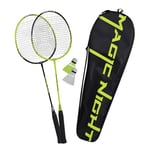 Talbot Torro Set de Badminton Magic Night, 2 Raquettes et 2 Volants avec LED, pour Jouer pour la Nuit, Dans un Sac, 449405