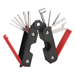 RockCare MultiTool (Metric / Red) 3-In-1 Set with String Winder for Guitar & Bass