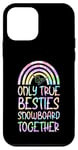 iPhone 12 mini Only True Besties Snowboard Together Bohemian Rainbow Case