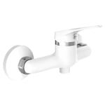 EISL NI168SCR-W Speed Robinet de douche monocommande pour salle de bain avec robinet mitigeur chromé et blanc