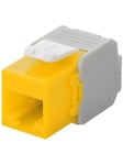 Pro Keystone module RJ45 CAT 6A UTP yellow