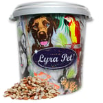 Lyra Pet - 10 kg de noyaux d'arachide ® fendus mélangés blanchis et avec la peau Nouvelle récolte en bac de 30 l