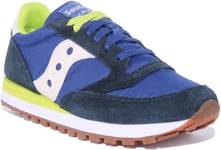Saucony Jazz Original Mens Lace Up 80s Retro Trainers In Navy UK Size 7 - 12