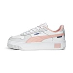 PUMA Women Carina Street Baskets, Puma White Rose Dust Feather Gray, 40.5 EU