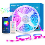 Smart LED Strip Lights 10M, Maxcio WiFi Music Sync LED Light Strips with Remote Works with Alexa Google Home, APP Control, Timer & Schedule, Color Changing RGB LED Strip for Party Kitchen