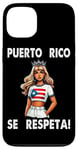 Coque pour iPhone 13 Puerto Rico Se Respeta Reine Couronne Rubia Boricua