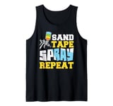 Sand Tape Spray Repeat Car Painters Tape Auto Body Painter Tank Top