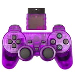 Pour Manette De Jeu Sans Fil Sony Ps2 Pour Console De Manette Playstation 2 Pour Ps2 Pour Sony Ps1 Couleur Transparente, Violet- Chine