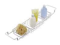 WENKO Pont de baignoire télescopique extensible, acier inox Brillant