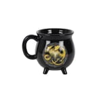 Black Imbolc Cauldron Mug by Anne Stokes - 10cm x 10cm (1 Pc.) - Colour Changing Magic Mug, Unique Witchcraft Brew Design - Enchanting Gift - Perfect for Home Decor