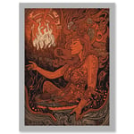 You Light my Fire The Temptress Concept Art Artwork Framed Wall Art Print A4