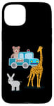 iPhone 15 Plus Yellow-Giraffe donkey-and-bear at the kids-zoo Case