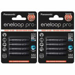 8 Pack Panasonic Eneloop PRO AAA Rechargeable HR03 AAA NiMH Batteries 930mAh