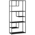 HOMCOM Bibliothèque étagère de Rangement à 7 Niveaux Cadre en Acier Style Industriel pour Salon Chambre Cuisine - 83 x 34 x 180 cm