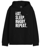 Republic Of California Men's Uxrepczsw029 Hooded Sweatshirt, Black, S