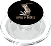 T-shirt amusant de chat disant que je suis juste accroché là-dedans PopSockets PopGrip pour MagSafe