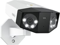 16Mp Camera Surveillance Poe,Double Objectif Vue Panor A 180°,Suivi Mouvement,Vision Nocturne Couleur,Detection Personne/Vehicule/Animal,Audio Bidirectionnel,Etanche Ip67,Duo 3 Poe