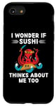 Coque pour iPhone SE (2020) / 7 / 8 Jolie pieuvre kawaii I Wonder If Sushi Thinks About Me Too