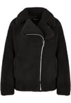 Urban Classics Ladies Sherpa Biker Jacket, Black, XS Femme