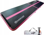 Master Airtrack Uppblåsbar Gymnastikmatta 400 X 100 X 10 Cm Svart-Rosa