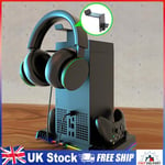 RGB Charging Dock with Headphone Stand Cooling Fan Base Black for Xbox Series X