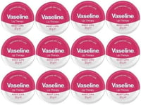 12 X Vaseline Petroleum Jelly Lip Balm, Rosy Lips - 20g