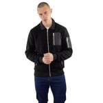 D-Rock Mens Black Sherpa Fleece Jacket with Zip-Up Front & Utility Pockets,S-2XL