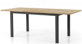 Lyon Bord 92x152-210 cm Svart/Teak (- Nej)