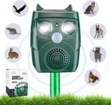 Répulsif Chat Exterieur, Répulsif Chat Ultrason Solaire, Ultrason Anti Chats, Répulsif Animaux pour Chats, Pigeon, Lapin, Oiseaux,