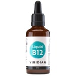 Viridian Vitamin B12 Liquid 50ml Supplement Vegan No GMO and Palm Oil Free