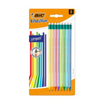 BIC Evolution Stripes Pack Of 8 Graphite Pencils - arts crafts school drawing