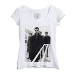 T-Shirt Femme Col Echancré Joy Division Punk Rock Photo Vintage Angleterre