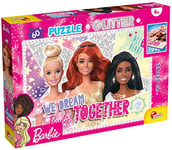 LISCIANI - BARBIE - Puzzle Glitter Pailleté - We Dream Barbie Together - 60 Pièces - Pour Enfants dès 4 Ans - 50x35 cm - Jeu Educatif - Développe Créativité et Motricité - Fabriqué en Italie