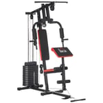 HOMCOM Multigym Station, with 66KG Weight Stack, for Strength Training