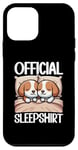 iPhone 12 mini Official Sleepshirt Beagle Lover Funny Lazy Nap Dog Pajama Case