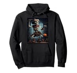 Troll Scarecrow in a Haunted House Halloween Pullover Hoodie