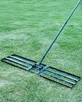 Signstek Lawn Leveling Rake, Stainless Steel Lawn Leveler with 45” x 10” Ground Plate, Adjustment Long Handle, Level Lawn Tool for Grass, Golf Field, Garden, Level Soil