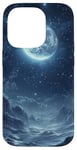 Coque pour iPhone 14 Pro Soleil Lune Etoiles Ciel Nuit Cosmique Galaxie Ciel Nuit